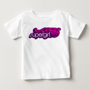 スーパーガールGroovy名とSシールド ベビーTシャツ