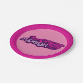 スーパーガールGroovy名とSシールド ペーパープレート (アングル)