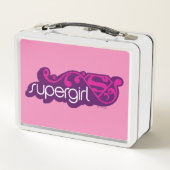 スーパーガールGroovy名とSシールド メタルランチボックス (裏面)