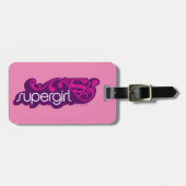 スーパーガールGroovy名とSシールド ラゲッジタグ (正面横)