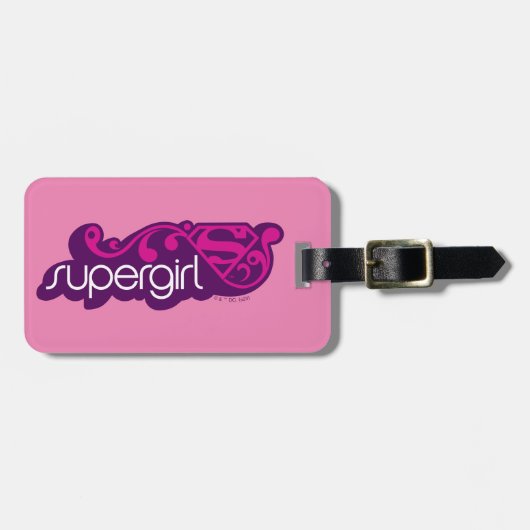 スーパーガールGroovy名とSシールド ラゲッジタグ (正面横)