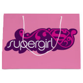 スーパーガールGroovy名とSシールド ラージペーパーバッグ (正面)