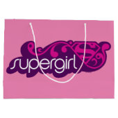 スーパーガールGroovy名とSシールド ラージペーパーバッグ (裏面)