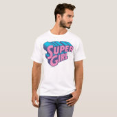 スーパーガールJポップ・アートの-10 Tシャツ (正面フル)