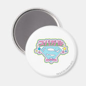 スーパーガールJポップ・アートの-12 マグネット (正面/裏面)