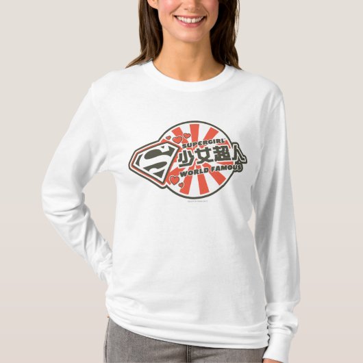 スーパーガールJポップ・アートの-13 Tシャツ (正面)
