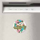 スーパーガールJポップ・アートの-4 マグネット (インサイチュ (食洗機))