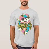 スーパーガールJポップ・アートの-4 Tシャツ (正面)