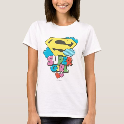 スーパーガールJポップ・アートの-5 Tシャツ (正面)