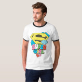 スーパーガールJポップ・アートの-5 Tシャツ (正面フル)