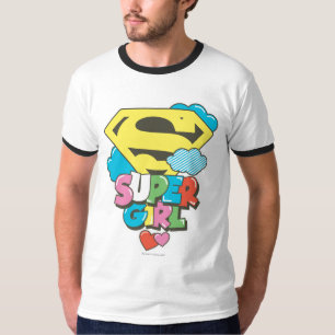 スーパーガールJポップ・アートの-5 Tシャツ