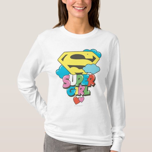 スーパーガールJポップ・アートの-5 Tシャツ (正面)
