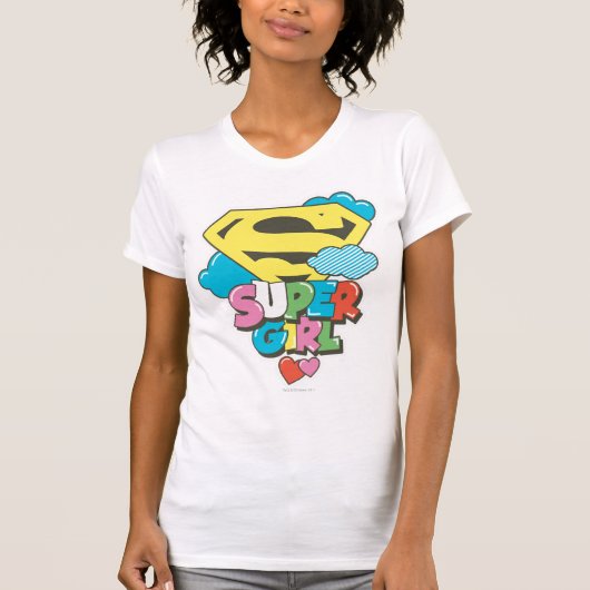 スーパーガールJポップ・アートの-5 Tシャツ (正面)