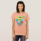 スーパーガールJポップ・アートの-5 Tシャツ (正面フル)