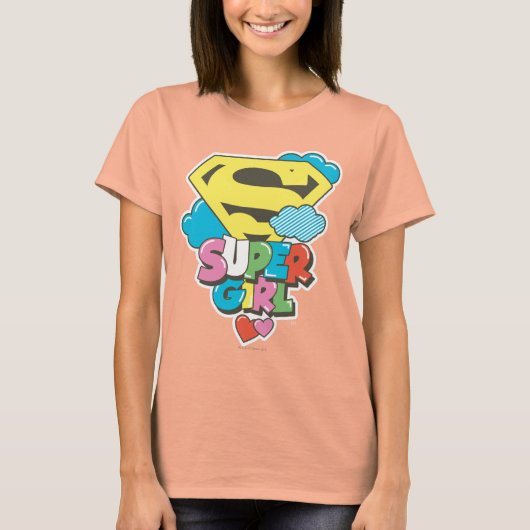 スーパーガールJポップ・アートの-5 Tシャツ (正面)