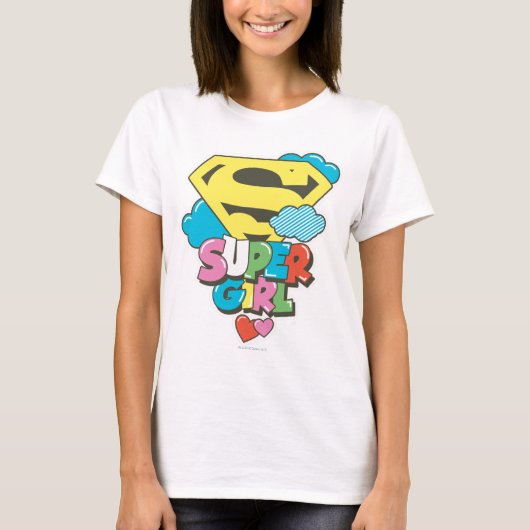 スーパーガールJポップ・アートの-5 Tシャツ (正面)