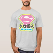 スーパーガールJポップ・アートの-6 Tシャツ (正面)