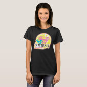 スーパーガールJポップ・アートの-8 Tシャツ (正面フル)