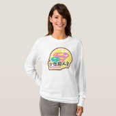 スーパーガールJポップ・アートの-8 Tシャツ (正面フル)