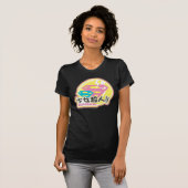 スーパーガールJポップ・アートの-8 Tシャツ (正面フル)