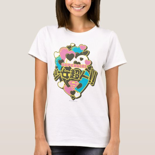 スーパーガールJ-ポップ・アートの4 Tシャツ (正面)