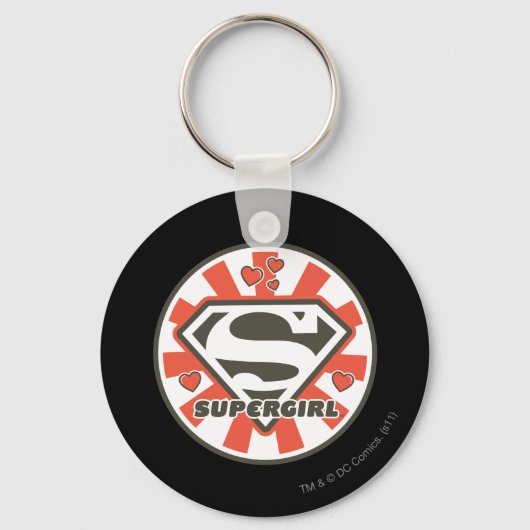 スーパーガールJ-ポップ・アートの7 キーホルダー (正面)