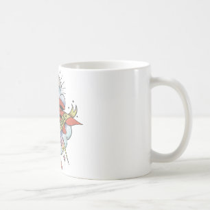 スーパーガー飛んでいるル稲妻タトゥー コーヒーマグカップ