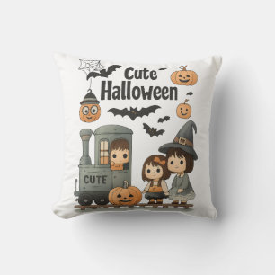 スーパーキュートハロウィンピロー – スプーキーな漫画のホーム クッション