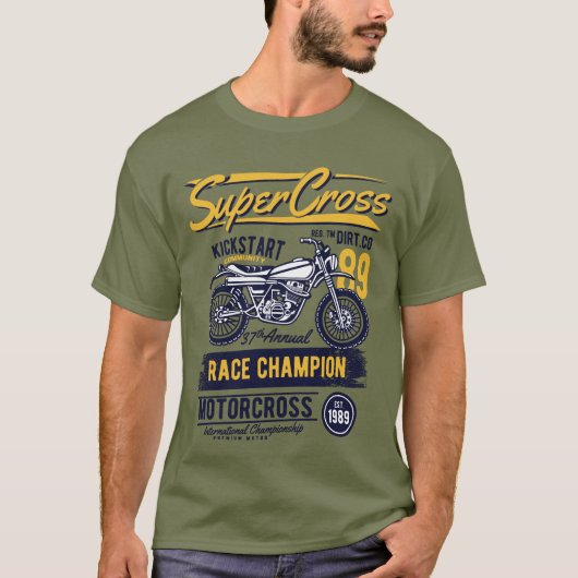 スーパークロス·メンズTシャツ Tシャツ (正面)