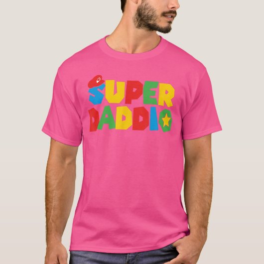 スーパーゲーマーパパの力解放 父なる力 Tシャツ (正面)