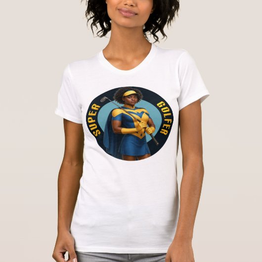 スーパーゴルファー 女性用ゴルフTシャツ Tシャツ (正面)