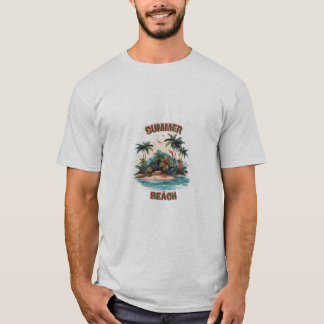 スーパーサマーグッドスケルトンサーファーデザイン Tシャツ