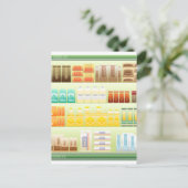 スーパーシェルフコーヒー茶粒 ポストカード (スタンド正面)