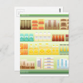 スーパーシェルフコーヒー茶粒 ポストカード (正面/裏面)