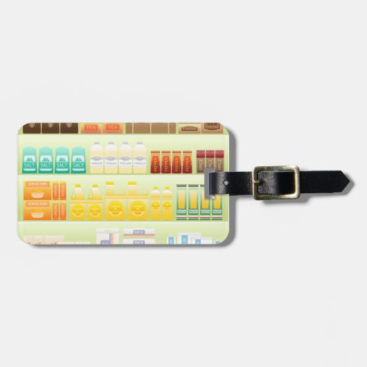 スーパーシェルフコーヒー茶粒 ラゲッジタグ (正面横)