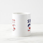 スーパーシスとアメリカ国旗 コーヒーマグカップ (中央)
