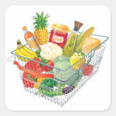 スーパーショッピングバスケット スクエアシール (正面)