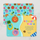 スーパーシンプルなバンブルナムスのサマー誕生日 サンキューカード (正面/裏面)