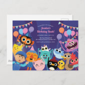 スーパーシンプルキャラクターズ フェスティブ バースデー ポストカード (正面/裏面)