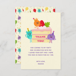 スーパーシンプル バンブルナムズの誕生日ケーキ サンキューカード