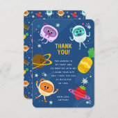 スーパーシンプル | バンブルナムズ スペース バースデー サンキューカード (正面/裏面)