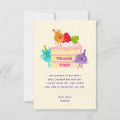 スーパーシンプル バンブルナムズ バースデーケーキ サンキューカード (正面)