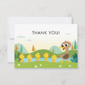 スーパーシンプル | 5匹のあひる 赤ちゃんの歓迎会 サンキューカード (正面)