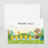 スーパーシンプル | 5匹のあひる 赤ちゃんの歓迎会 サンキューカード (正面/裏面)