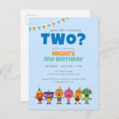 スーパーシンプル | Noodle & Pals キャラクターバースデー ポストカード (正面/裏面)