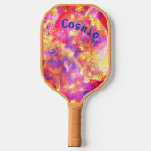 スーパースターおもしろいカラフルコズミック銀河系チャンピオン ピックルボールラケット (裏面)