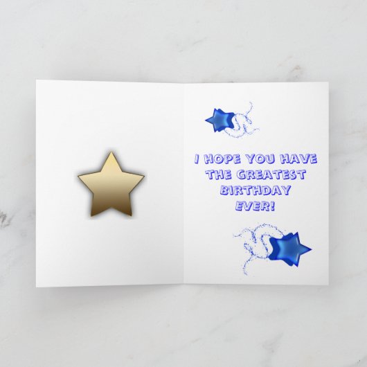 スーパースターのためのバースデー・カード カード (内部)