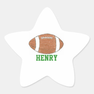 スーパースターのサッカー選手ネームステッカー 星シール