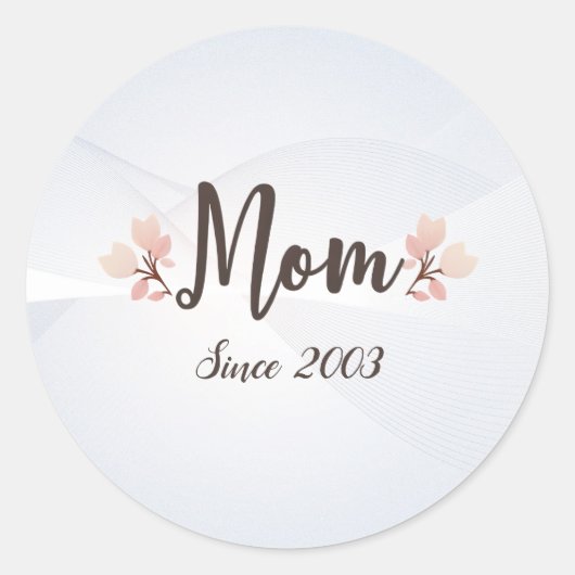 スーパースターの年齢を母に見せる ラウンドシール (正面)