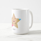 スーパースターの星形をアップロード コーヒーマグカップ (正面右)
